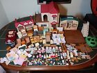 Calico Critters light up red roof House Market Furniture Accessories Lot Set
