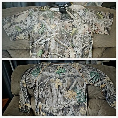 Mens 2XL Realtree Long Sleeve Camo  Shirt & Cabelas Truetimber Kana Camo Tshirt - Image 1 of 4