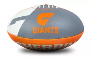 GWS Giants Team AFL Football Sherrin Syn Rubber Club Football size 5 Ball - Picture 1 of 4