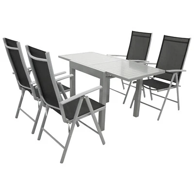 Gartengarnitur Sitzgruppe Gartenmöbel Set Garnitur TIRANA Aluminium Alu 5-teilig - Bild 1 von 4