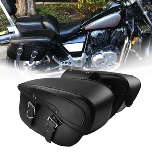 Motorcycle Side Saddle Bags For Yamaha V-Star 650 950 1100 1300 Classic Stryker - Bild 1 von 11