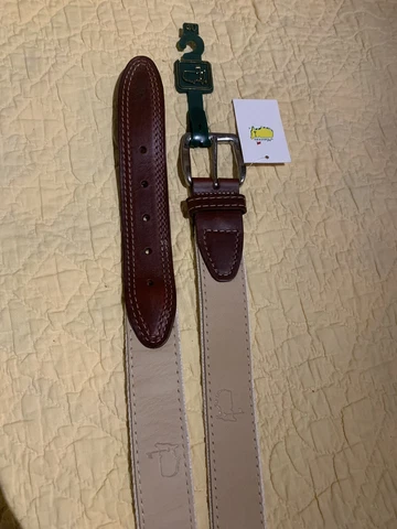 2022 Augusta National Masters Khaki Leather Belt 40 NEW WITH TAGS Cover
