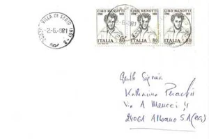 ITALIA REP. - 1981 - 150° della morte di Ciro Menotti, striscia di tre - Picture 1 of 1
