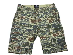 Superdry Cargo Shorts Men's W34" Field Green Camouflage Army 100% Cotton Combat - Picture 1 of 17