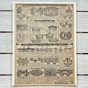 1925 Sears PRESSED COLONIAL & FANCY GLASS & RUBY TABLEWARE Print Ad Product List - Picture 1 of 10