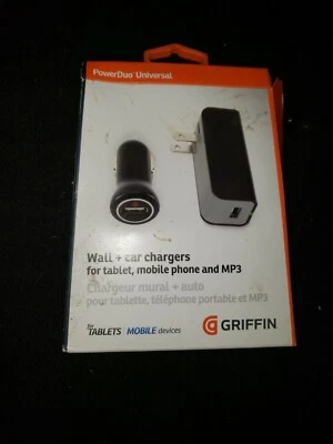 Griffin Technology Power Duo Charger 10 Watt AC and DC chargers - Image 1 of 2