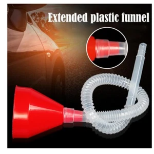 MULTIPORPOSE PLASTIC FUNNEL WITH EXTENDED HOSE 2 PCS - Picture 1 of 2