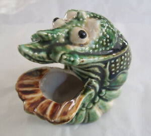 Kitsch / Vintage Ceramic Green Lobster Ashtray