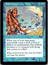 Veil Of Birds Magic The Gathering Urza's Saga Card Light Play X1