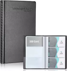Professional Business Card Book Holder Organizer, 300 Card Capacity Card Binder - Picture 1 of 12