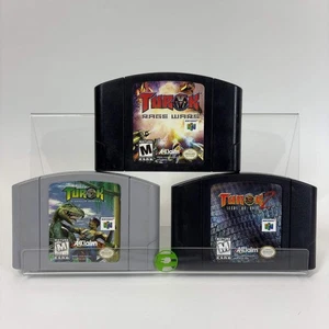 3 Juegos Turok Nintendo 64 - Dinosaur Hunter, Seeds of Evil & Rage Wars - Imagen 1 de 22