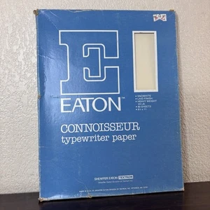 Eaton Connoisseur Typewriter Paper 80 Sheets 8.5x11 Snowhite heavy weight NOB - Picture 1 of 12