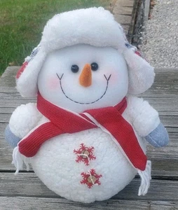 Schneemann Dekoration Plüsch 11 Zoll groß - Bild 1 von 4