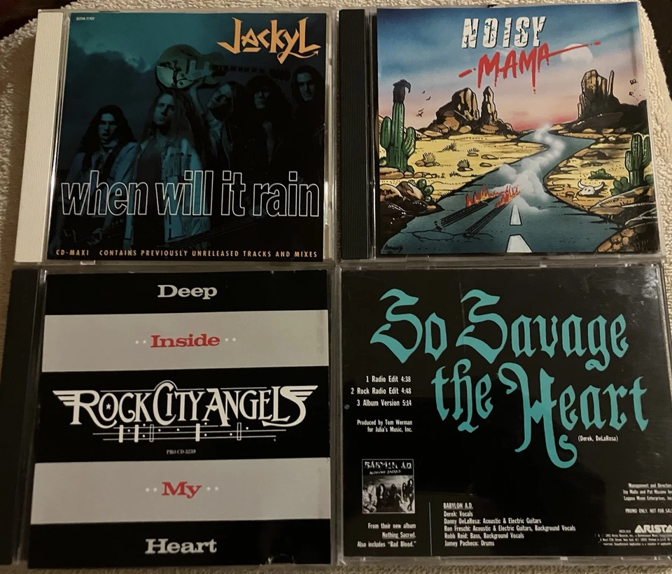 JACKYL, NOISY MAMA, ROCK CITY ANGELS, BABYLON A.D. - Rock CD Singles Lot - LOOK Foto 1 de 1