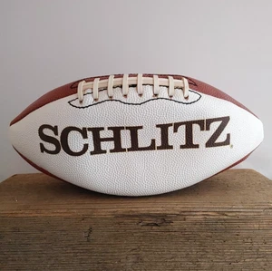 1977 Vintage Werbeartikel SCHLITZ Wilson Football 12" x 6" vollnarbiges Rindsleder - Bild 1 von 8