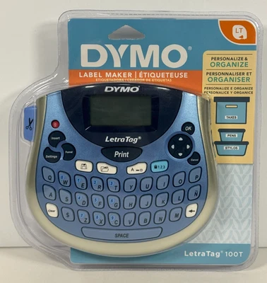 Dymo LetraTag LT-100T Label Maker Portátil 100T Plus AZUL - NOVO EM FOLHA - Imagem 1 de 4