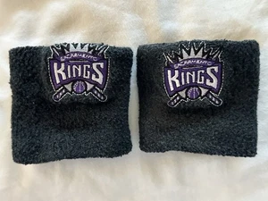 SACRAMENTO KINGS BLACK WRISTBANDS/ARMBANDS SET EXCELLENT CONDITION EARLY 2000'S - Picture 1 of 2