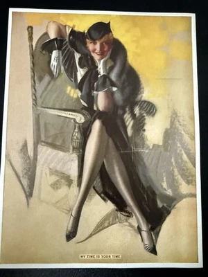 Pinup impresión artística vintage de los años 30 Rolf Armstrong My Time is Your Time Foto 1 de 3