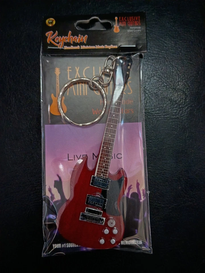 Tony Iommi • Black Sabbath • Mini Guitar Keychain 3.5" (Approx Size) - Image 1 of 1