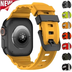 Sport Silicone Strap Watch Band For Apple Watch Ultra Series 11 10 9 8 7 6 5 SE - Picture 1 of 41