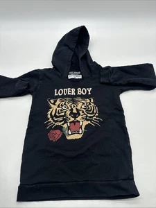 Tiny Whales Hoodie Youth Boy Size 6 Graphic Print Black..#31596 - Picture 1 of 8