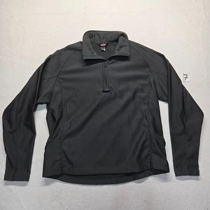 Tru-Spec Jacket Solid Black Grid Fleece 1/4 Zip Tactical Long Sleeve Men's XL - Picture 1 of 7