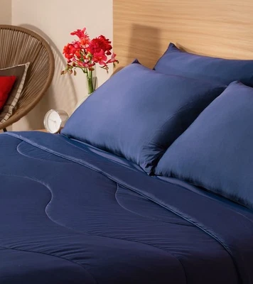 TWIN R Evercool Cooling Comforter Blanket Hot Sleeper Navy Christmas Gift - Image 1 of 4