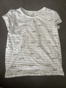Disney Minnie Mouse Gr: 128 T-Shirt Weiß Gestreift - Bild 1 von 3