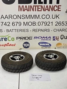 Sterling sapphire 2 mobility scooter parts Rear Wheels And Tyres Pair - Picture 1 of 6