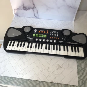 Kawasaki Silver 49 Key Keyboard Piano Battery Operated Multifunction TESTED WORK - Picture 1 of 10