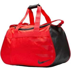 Nike Brasilia Training Gym Duffle Bag Red Black Small Travel Carry On - Picture 1 of 5