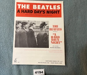 RARE -The Beatles A Hard Day’s Night Sheet Music NM NORTHERN 4194 - Foto 1 di 3