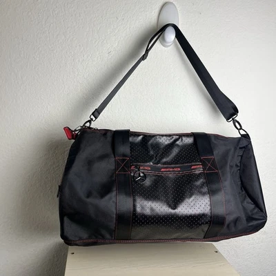 Mercedes Benz AMG Duffle Bag Logo Zipper Black Red - Image 1 of 4