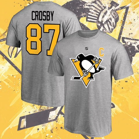 Sidney Crosby Pittsburgh Penguins Captain Home Player Number T-shirt S-3XL Cover