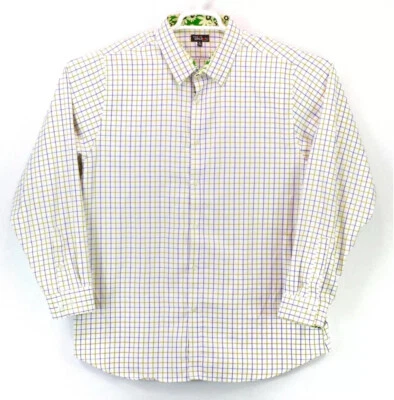 Galaxy Men’s Button Up LS Collared Shirt Size XL Multicolor Check - Image 1 of 4