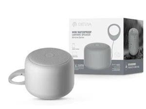 DEVIA Speaker Audio Portatile Cassa Bluetooth 5,0 5W Waterproof Vivavoce GRIGIO - Picture 1 of 5
