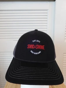 Swig & Swine Craft Beer&BBQ Mesh Trucker Snapback Hat - Picture 1 of 8
