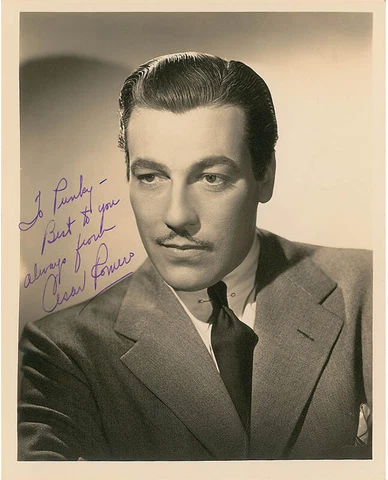 CESAR ROMERO - INSCRIBED PHOTOGRAPH SIGNED Cover