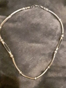 Industrial Alternative Siver & Black Tone Necklace #punk #industrial #necklace - Picture 1 of 1