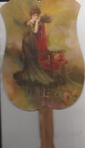 GORGEOUS VINTAGE HAND FAN(1930'S) ADVERTISING R.B. COWAN JEWELERS,MONROVIA CAL. - Picture 1 of 2