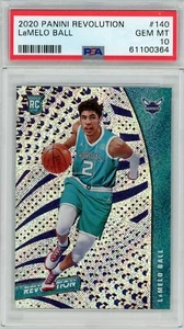 Tarjeta de radiocontrol de novato Panini Revolution LaMelo Ball #140 2020 - PSA 10 gemas como nueva - Imagen 1 de 2