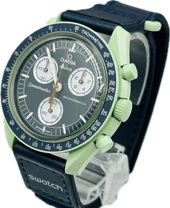 Omega x Swatch Speedmaster Mission On Earth SO33G100 Excellent A3094 - Picture 1 of 11