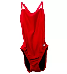 SPEEDO PowerFLEX Eco Flyback Costume da Bagno Competitivo 26 (XS) Rosso Pezzo Unico - Foto 1 di 7