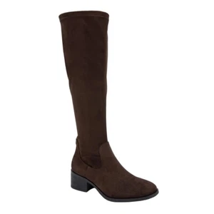 New Kenneth Cole Women's Tall Stanford Stretch Boot Vegan Brown Size 6 M NIB - Picture 1 of 5