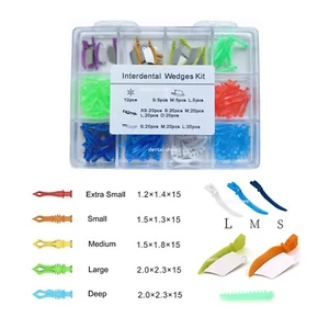 Dental Wedges Kit 185pcs Sectional Contoured Matrices Diamond Matrix Refill - Imagen 1 de 10