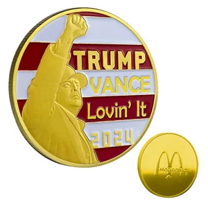 Trump Vance Lovin‘it 2024 Commemorative Coin - Collectible Metal Campaign Token - Picture 1 of 8