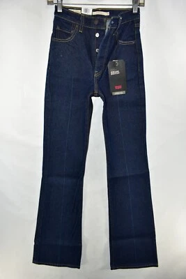 New Levi's Premium Ribcage Bootcut High Rise Big E Blue Jeans Womens Size 23x33 - Image 1 of 4