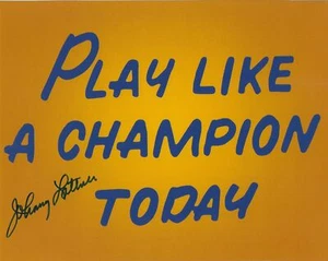 Notre Dame Heisman Trophy Winner Johnny Lattner Signed 8X10 PLACT Photo With COA - Picture 1 of 2