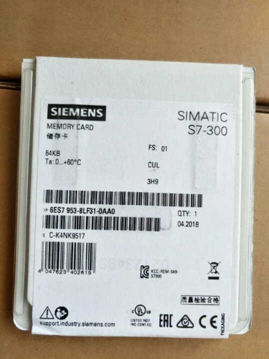 1PCS Siemens S7-300 Memory Card 6ES7953-8LF31-0AA0 64KB -New Free Shipping *SE - Image 1 of 2