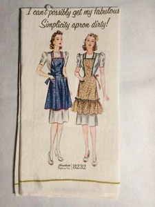 Toalla de té vintage de 21,75"" x 28"" simplicidad_patrón No. 8232 - Imagen 1 de 2